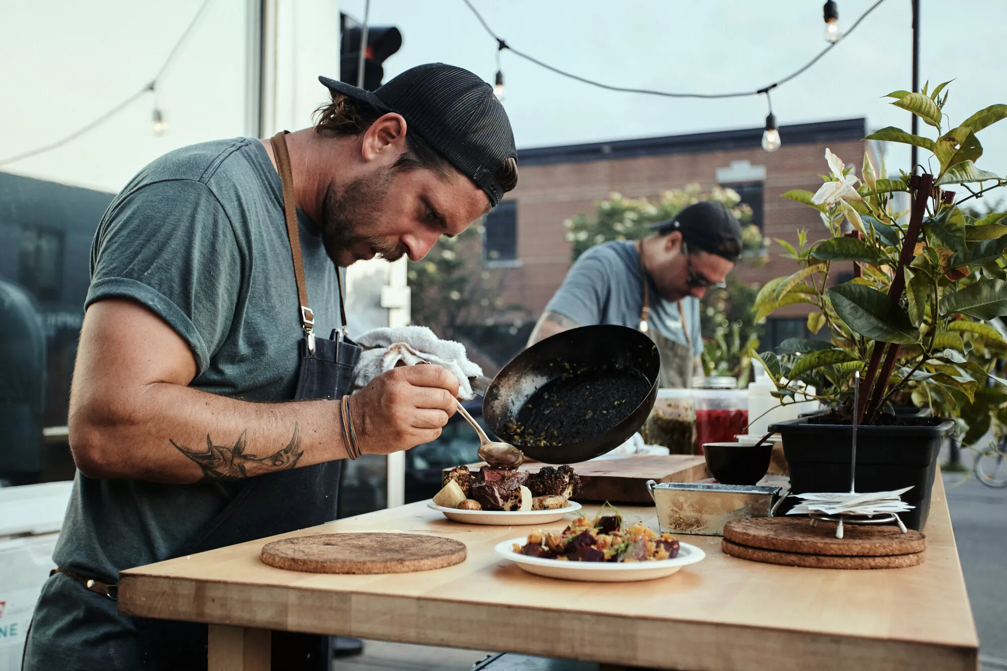 Chef John Mike OBN a table
