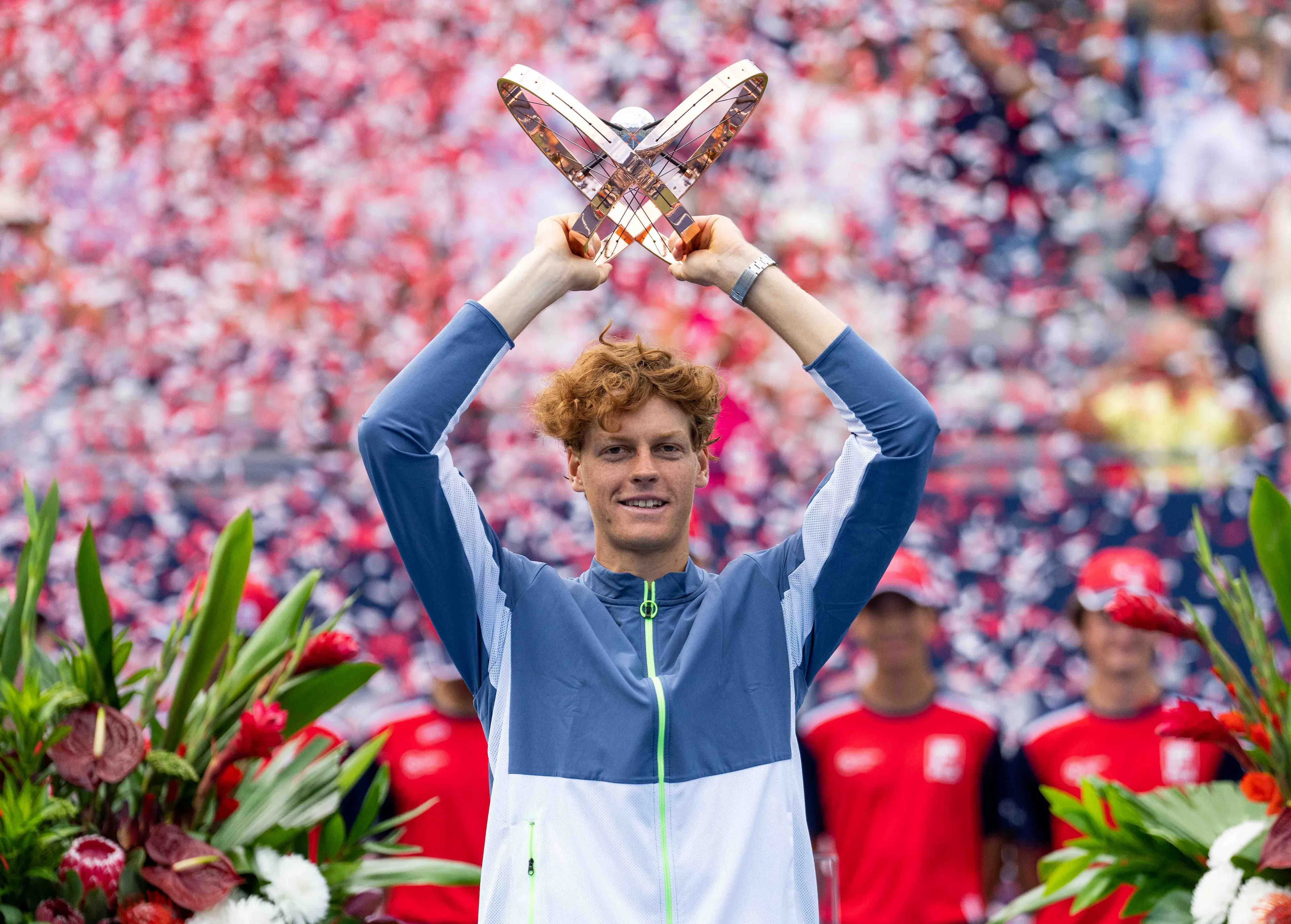 Jannik Sinner NBO 2023 Trophy Raise
